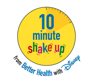 Logo: 10 Minute Shake Up from Better Health with Disney