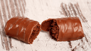 Unhealthy choice: a chocolate cake bar