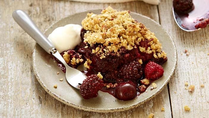 Cherry berry crumble Recipes Healthier Families NHS