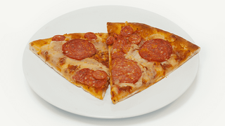Unhealthy choice: shop-bought or takeaway pepperoni pizza