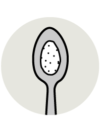 Half a teaspoon of salt
