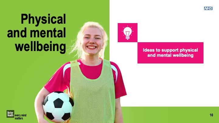 Physical and mental wellbeing KS3 and KS4 lesson plan