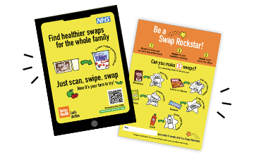 Scan, swipe, swap — nutrition class take-home leaflets